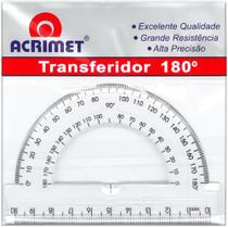 Transferidor Poliestireno 180 Graus Cristal