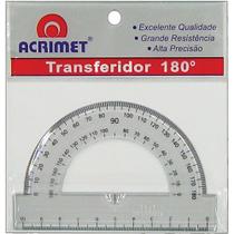 Transferidor Poliestireno 180 Graus Pacote com 06 Transferidor Poliestireno 180 Graus Pacote com 06