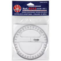 Transferidor Trident de Acrílico Com Escala 360 Graus 12 cm - 8312