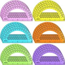 Transferidores de plástico EBOOT, pacote 24, 15 cm e 180 graus (multi)