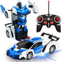 Transform Car Robot Toy Lights Deformation RC Car 1:18 Rotating Stunt Race Car Toys