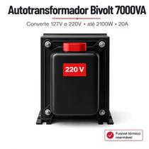 Transformador 7000va De 127 Para 220 Bivolt 2100W Ar Condicionado Impressoras Geladeira máquina Transformador 7000va De 127 Para 220 Bivolt 2100W Ar Condicionado Impressoras Geladeira máquina