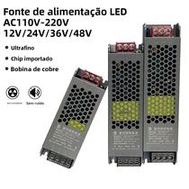 Transformador/Adaptador Para Fita De LED Ultrafina 12V 24V 36V 48V 60W 100W 150W 200W 300W Driver De Transformador/Adaptador Para Fita De LED Ultrafina 12V 24V 36V 48V 60W 100W 150W 200W 300W Driver De