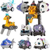 Transformador de brinquedo VUSUMOK para crianças de 5 a 7 anos com carros e animais puxados