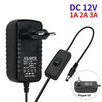 Transformador De Iluminação LED 12V Driver 1A 2A 3A Adaptador De Fonte De Alimentação Com