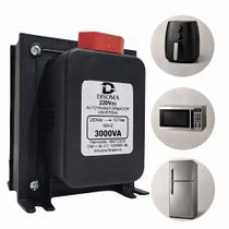 Transformador de Voltagem Bivolt Disoma 3000VA 110V 220V com Protetor Térmico, para Eletrodomésticos até 1700W para Air Fryer Transformador de Voltagem Bivolt Disoma 3000VA 110V 220V com Protetor Térmico, para Eletrodomésticos até 1700W para Air Fryer
