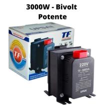 Transformador de voltagem de potente 3000W - 110/220V ou 220/110V - Ar Condicionado
