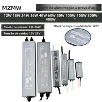 Transformadores De LED À Prova d'Água De Alta Potência 12W-400W AC 180-260V DC 12V 24V Fonte De Transformadores De LED À Prova d'Água De Alta Potência 12W-400W AC 180-260V DC 12V 24V Fonte De