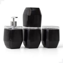 Transforme Seu Banheiro com Conjunto Organizador - Estilo Moderno em Preto e Praticidade