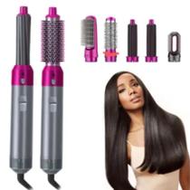 Transforme Seu Visual Com Escova 5 Em 1 110v E Estilizador De Cabelo