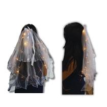 Transforme sua fantasia com Véu de Noiva com LEDs e Pérolas Transforme sua fantasia com Véu de Noiva com LEDs e Pérolas