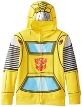 Transformers Boy's 2-7 Tranformers Bumblebee Costume Hoodie, Amarelo, 4T
