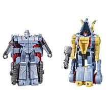 Transformers Bumblebee Cyberverse Adventures Dinobots Unam Brinquedos Dino Combiners Slugtron 2-Pack Action Figures, Idades 6 e Up, 4,5 polegadas