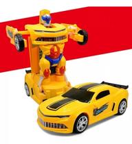 Transformers Camaro Amarelo Bumblebee Luzes E Se Transforma