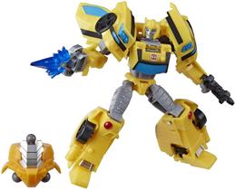 Transformers Toys Cyberverse Deluxe Class Bumblebee Action Figure, Sting Shot Attack Move e Build-A-Figure Piece, para crianças de 6 anos ou mais, 5 polegadas