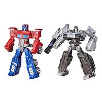 Transformers Toys Heroes and Villains Optimus Prime e Megatron 2-Pack Action Figures - para Crianças de 6 anos ou mais, 7 polegadas