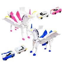 Transforming Car Robot Toy Fogsea Unicorn Racing Car Blue