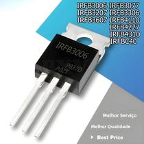Transistores IRFB3006 IRFB3077 IRFB3207 IRFB3306 IRFB3607 IRFB4110 IRFB4227 IRFB4310 IRFBC40
