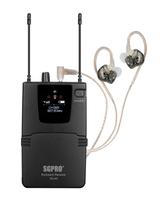 Transmissor de metal sem fio do sistema IEM SGPRO SG-40B com fones de ouvido