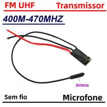 Transmissor De Microfone Sem Fio UHF FM 400-470MHZ NFM Power Audio Antena De Rádio Amplificador