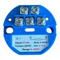 Transmissor De Temperatura Rtd Pt100 0 A 100ºc Saída 0-10v