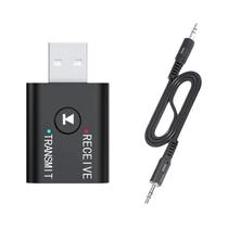 Transmissor E Receptor De Áudio Bluetooth 5.0, Dongle USB RCA AUX De 3,5mm, Adaptador Sem Fio
