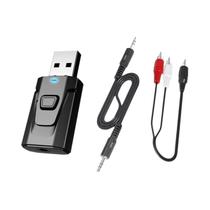 Transmissor E Receptor De Áudio Bluetooth 5.4 USB Adaptador Sem Fio 35mm AUX RCA Para TV PC Fones De Transmissor E Receptor De Áudio Bluetooth 5.4 USB Adaptador Sem Fio 35mm AUX RCA Para TV PC Fones De