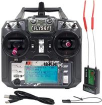 Transmissor e Receptor Flysky FS-i6X 10CH 2.4G - Controlador RC para Avião, Helicóptero, Drone e Quadricóptero Transmissor e Receptor Flysky FS-i6X 10CH 2.4G - Controlador RC para Avião, Helicóptero, Drone e Quadricóptero
