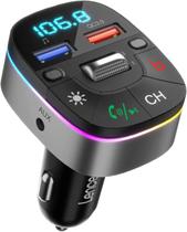 Transmissor FM Bluetooth 5.0 para carro LENCENT com carregador QC3.0