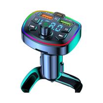 Transmissor FM Bluetooth 5.0 Para Carro, Reprodutor MP3, Modulador De Rádio Com Adaptador De Transmissor FM Bluetooth 5.0 Para Carro, Reprodutor MP3, Modulador De Rádio Com Adaptador De