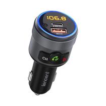 Transmissor FM Bluetooth 5.1 Para Carro Com Carregador Rápido Tipo C PD 20W QC3.0 18W, Reprodutor