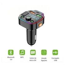 Transmissor Fm Bluetooth Carregador Veicular Usb Tipo C