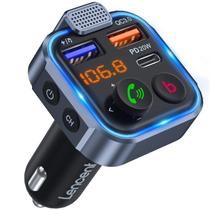Transmissor FM Bluetooth LENCENT Type-C PD 20W+QC3.0 5.0 Transmissor FM Bluetooth LENCENT Type-C PD 20W+QC3.0 5.0