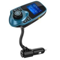 Transmissor FM Bluetooth para carro Nulaxy KM18 Peacock Blue