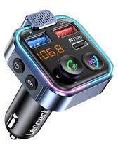 Transmissor FM LENCENT Bluetooth 5.3 com carregador tipo C PD 30W+