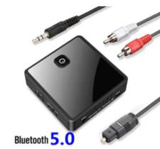 Transmissor Receptor Áudio Bluetooth 5.0 Aptx Hd Óptico 3.5