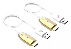 Transmissor Receptor De Áudio E Vídeo Hdmi Sem Fio 30 Metros Dourado