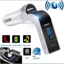 Transmissor Receptor FM Bluetooth Mp3 Rádio Adaptador Carregador Veicular Automotivo Música Micro SD/PENDRIVE Carg7