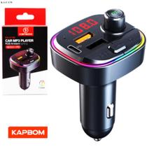 Transmissor Veicular FM c/ Carregador Mp3 Usb Pendrive Tomada turbo C/Botão para Chamadas Transmissor Veicular FM c/ Carregador Mp3 Usb Pendrive Tomada turbo C/Botão para Chamadas