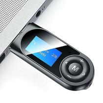 Transmissores Bluetooth mini 2 in1 bluetooth 5.0 receptor transmissor de áudio lcd adaptador usb tv pc carro