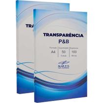 Transparência INKJET A4 PPC para Copiadora Preto e Branco 100 Micras (caixa com 50 Folhas)