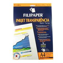 Transparência Jato De Tinta Sem Tarja Filipaper 50 Folhas