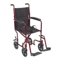 Transport Wheelchair Drive Medical Lightweight Dobrable Red