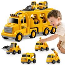 Transportador 5 em 1 da Construction Trucks Toys KIZONLY por 2 a 5 anos Transportador 5 em 1 da Construction Trucks Toys KIZONLY por 2 a 5 anos