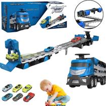 Transportador Caminhão Com Mini Carrinhos Coloridos Presente Natal Transportador Caminhão Com Mini Carrinhos Coloridos Presente Natal