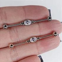 TRANSVERSAL AÇO BALI - Piercing em Aço Cirúrgico com Zircônias