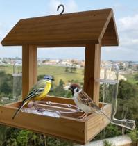 Tratador Casa Comedouro Com Bebedouros Em Vidro e Banheira Para Pássaros Ar livre - Dal acessórios de vidro