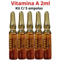 Tratamento Capilar Vitamina A Arovitel 2ml Kit C/ 05 Ampolas