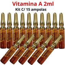 Tratamento Capilar Vitamina A Arovitel 2ml Kit C/ 15 Ampolas