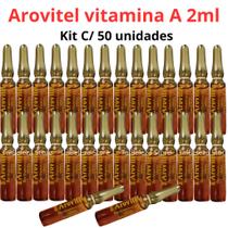 Tratamento Capilar Vitamina A Arovitel 2ml Kit C/ 50 Ampolas Tratamento Capilar Vitamina A Arovitel 2ml Kit C/ 50 Ampolas